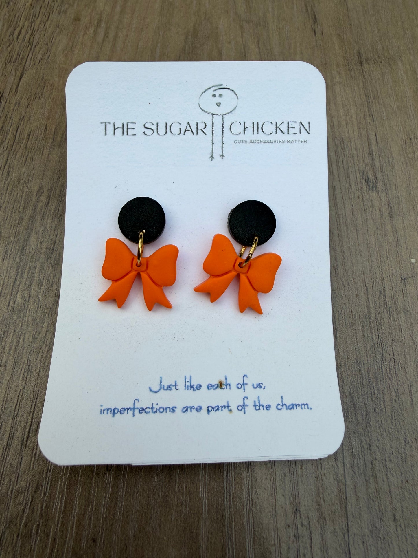 Orange & Black Bow