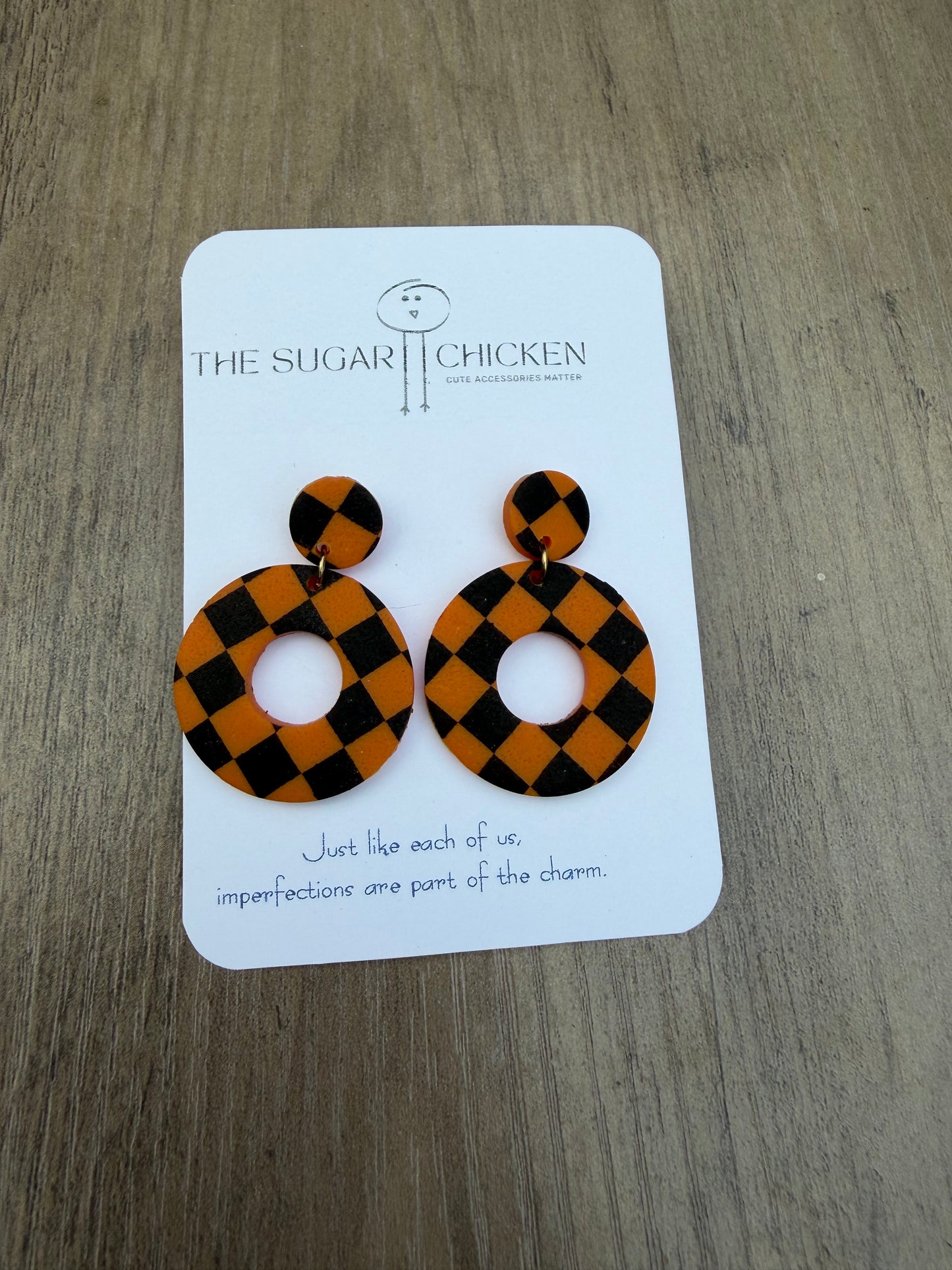 Orange & Black Checkered Circles