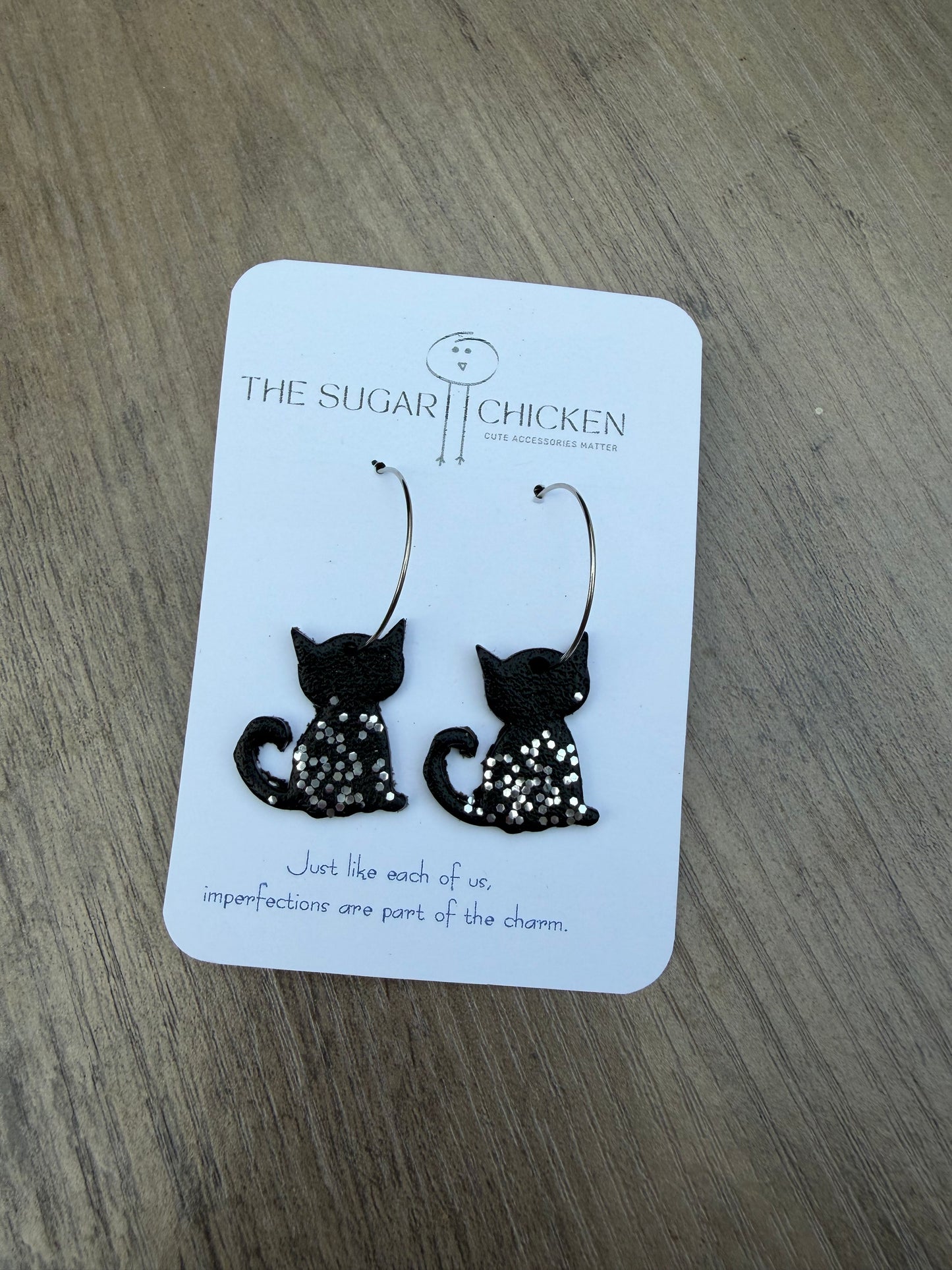 Glitter Black Cats