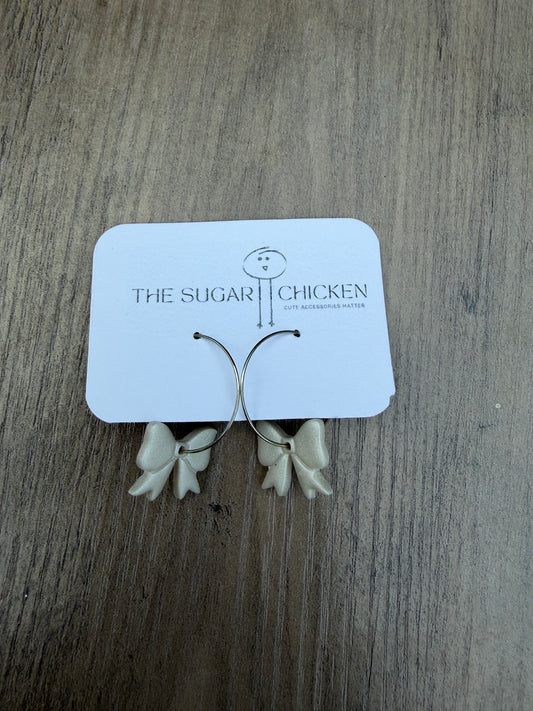 Pearl Bow Hoop