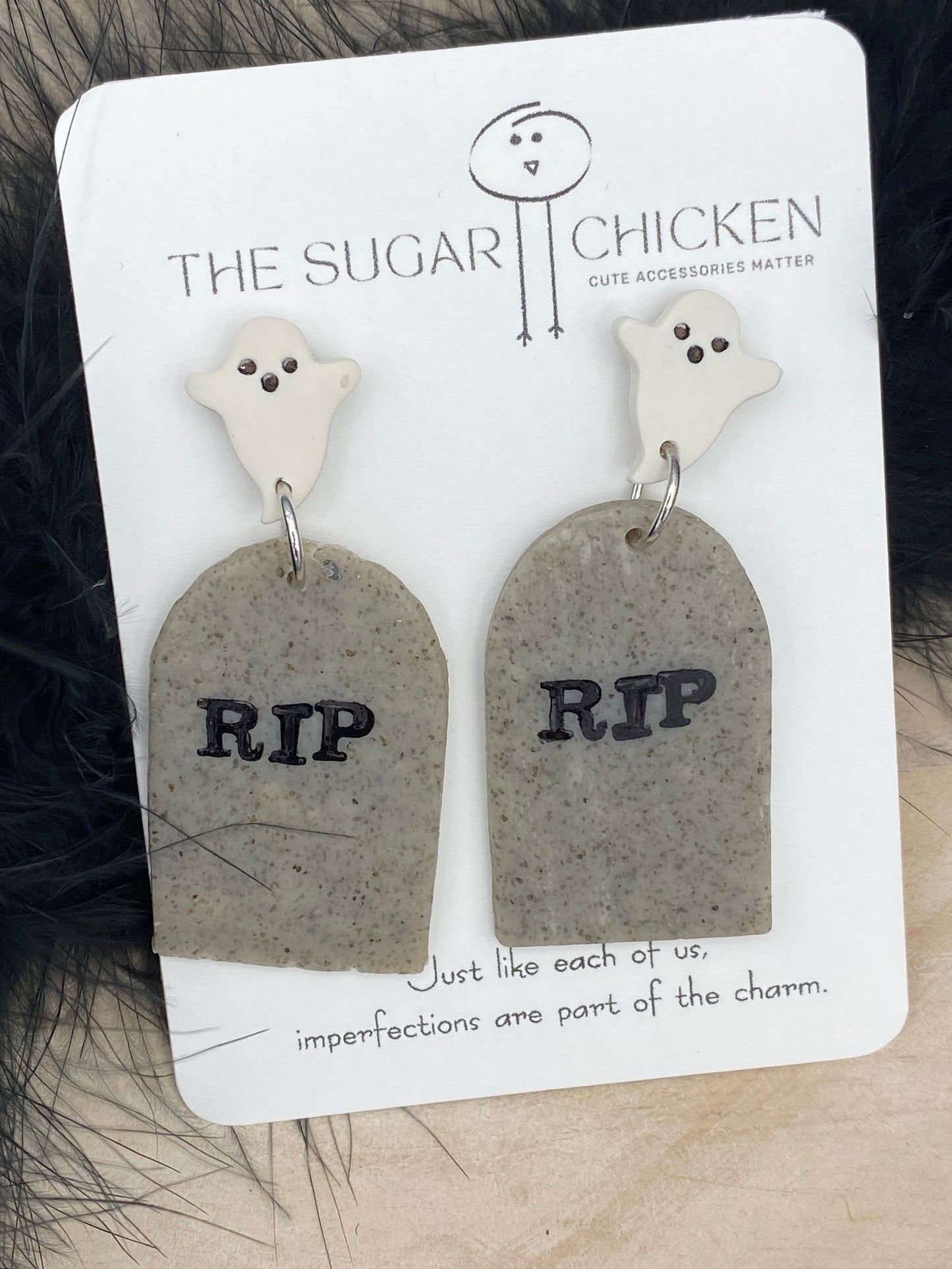 Tombstone Dangle Earring